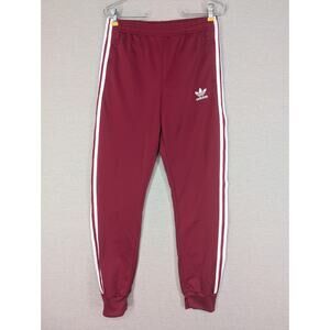 adidas Joggers Size Large Youth Red 3 White Stripes